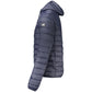 Blue Polyester Men Jacket