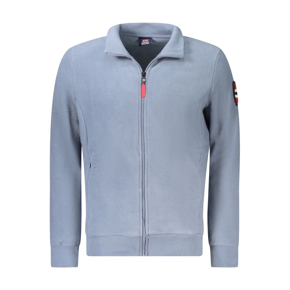 Blue Polyester Men Sweater