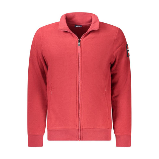 Red Polyester Men Sweater