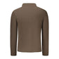 Brown Polyester Men Sweater