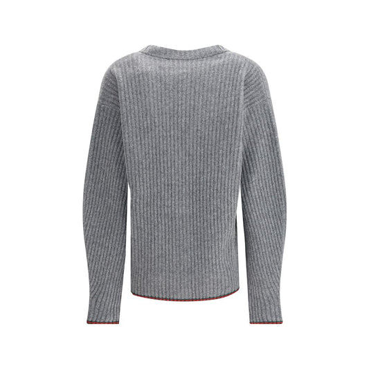 Ribbed Knit Wool Cardigan