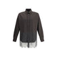 Pinstripe Wool and Lace Shirt