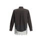 Pinstripe Wool and Lace Shirt