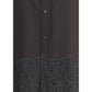 Pinstripe Wool and Lace Shirt
