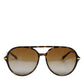 DG6159 Havana Frame Polarized Gradient Lenses Sunglasses
