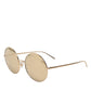 DG2215K Gold Plated Round Lenses Shade Eyewear Sunglasses