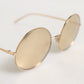 DG2215K Gold Plated Round Lenses Shade Eyewear Sunglasses