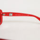 DG6093 Red Rectangular Grey Graduated Lenses Sunglasses