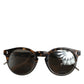 DG4334B Brown Tortoiseshell Round Frame Shades Sunglasses