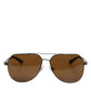 Black Steel Frame Basalto Collection Shades Sunglasses