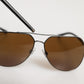 Black Steel Frame Basalto Collection Shades Sunglasses