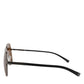 Black Steel Frame Basalto Collection Shades Sunglasses