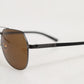 Black Steel Frame Basalto Collection Shades Sunglasses