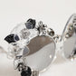Transparent DG4292 Round Crystal Flowers Sunglasses