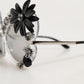 Transparent DG4292 Round Crystal Flowers Sunglasses