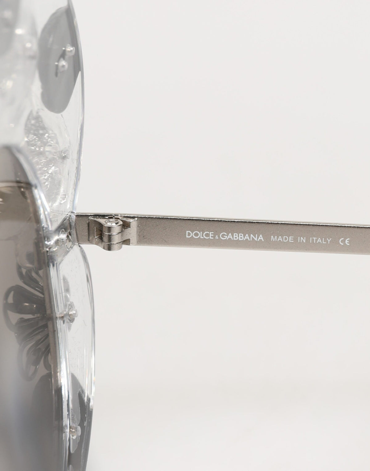 Transparent DG4292 Round Crystal Flowers Sunglasses