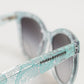DG4190 Blue Lace Acetate Rectangle Shades Sunglasses