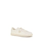 Cream Leather Low Top Sneakers