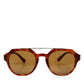 DG4313F Brown Tortoiseshell Pilot Frame Shades Sunglasses