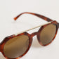DG4313F Brown Tortoiseshell Pilot Frame Shades Sunglasses