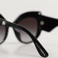 Black Silver Sequin Butterfly Polarized Sunglasses