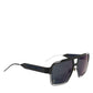 Black Metal Pilot Frame Shades Eyewear Sunglasses