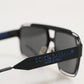 Black Metal Pilot Frame Shades Eyewear Sunglasses