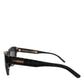 DG4177 Black Leather Frame Tinted Lens Sunglasses
