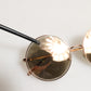 DG2215K Gold Metal Round Shades Eyewear Sunglasses