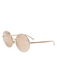 DG2215K Gold Metal Round Shades Eyewear Sunglasses