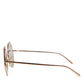 DG2215K Gold Metal Round Shades Eyewear Sunglasses