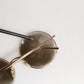 DG2215K Gold Metal Round Shades Eyewear Sunglasses