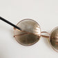 DG2215K Gold Metal Round Shades Eyewear Sunglasses