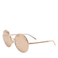 DG2215K Gold Metal Round Shades Eyewear Sunglasses