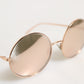 DG2215K Gold Metal Round Shades Eyewear Sunglasses