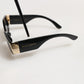 DG4396 Gray Gradient Black Irregular Frame Sunglasses