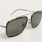 Silver Metal Frame Polarized Navigator Sunglasses