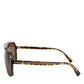 Dark Brown Tortoise Shell Pilot Frame Sunglasses