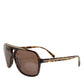 Dark Brown Tortoise Shell Pilot Frame Sunglasses