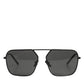 Black Metal Frame Square Lenses Shades Eyewear Sunglasses