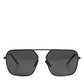 Black Metal Frame Square Lenses Shades Eyewear Sunglasses