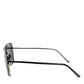 Black Metal Frame Square Lenses Shades Eyewear Sunglasses