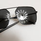 Black Metal Frame Square Lenses Shades Eyewear Sunglasses