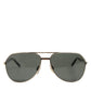 DG2106K Black Gold Plated Polarized MetalFrame Sunglasses