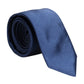 Men Blue Solid Silk Adjustable Necktie Accessory Tie