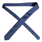 Men Blue Solid Silk Adjustable Necktie Accessory Tie