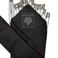 Black Safety Pins Silk Adjustable Necktie Accessory Tie