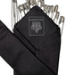 Black Safety Pins Silk Adjustable Necktie Accessory Tie