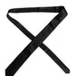 Men Black Solid Silk Adjustable Necktie Accessory Tie