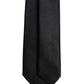 Men Black Solid Silk Adjustable Necktie Accessory Tie
